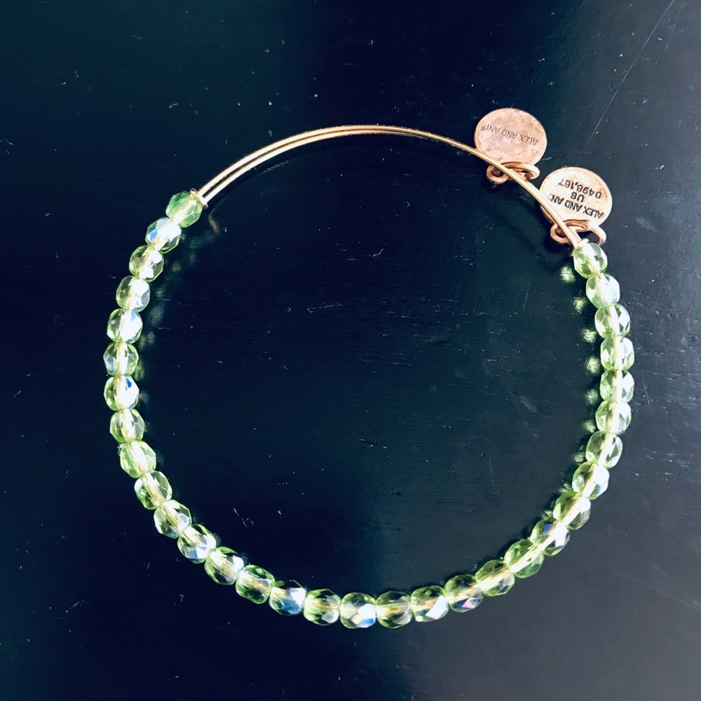 Alex + Ani Green Bead Bracelet